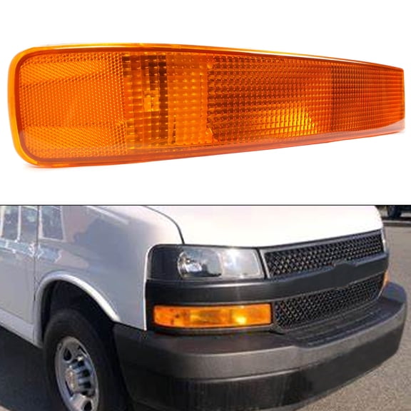 ECOTRIC Parking Light Turn Signal Directional Light Side Marker Corner Passenger RH Side Compatible with 2003-2019 Savana Express replacement for #GM2521188