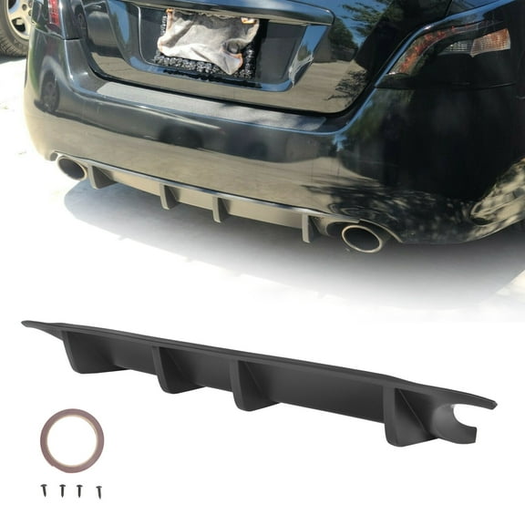ECOTRIC Rear Body Kit Bumper Chin Lip Under Diffuser for JDM Nissan Maxima 2009-2015,Durable Plastic