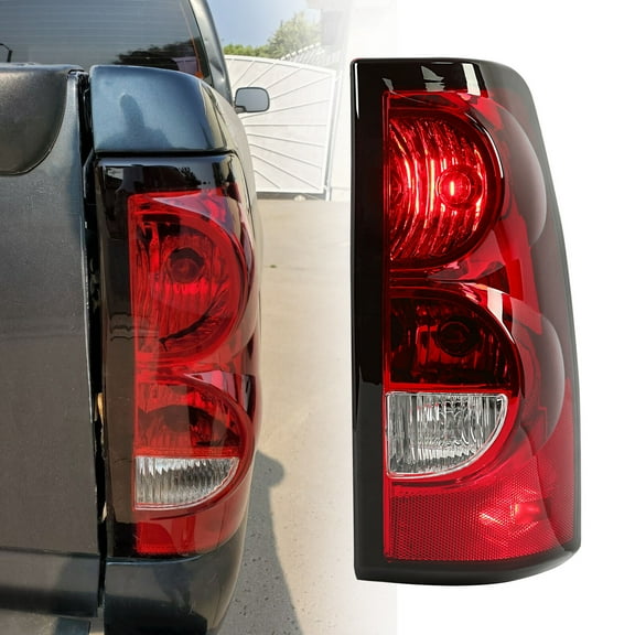 ECOTRIC Rear Tail Lights Taillights Passenger Side Brake Signal Lamp Compatible with 2003-2006 Chevy Silverado Pickup Truck 2007 Classic w/Bulbs and Harness