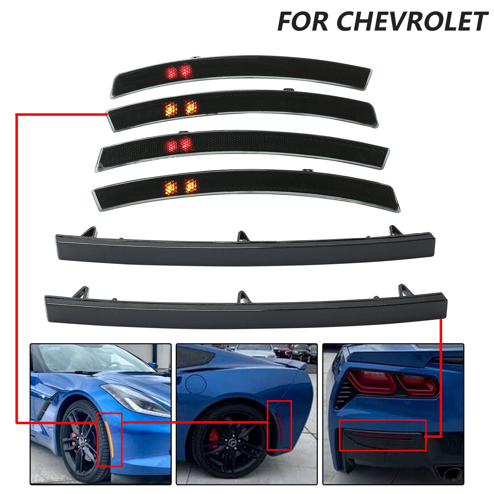 ECOTRIC Smoked Side and Rear Bumper Markers & Bumper Reflector for 2014 ...