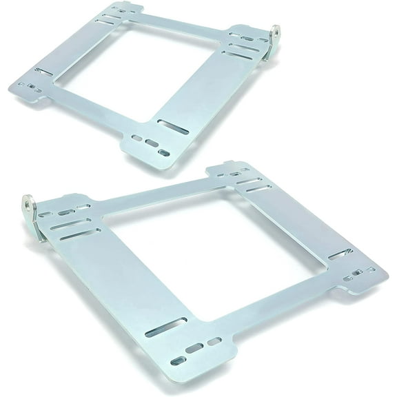 ECOTRIC Steel Seat Mount Bracket Compatible with 1992-1999 BMW E36 Coupe Racing Seat Mount Rail (Silver)