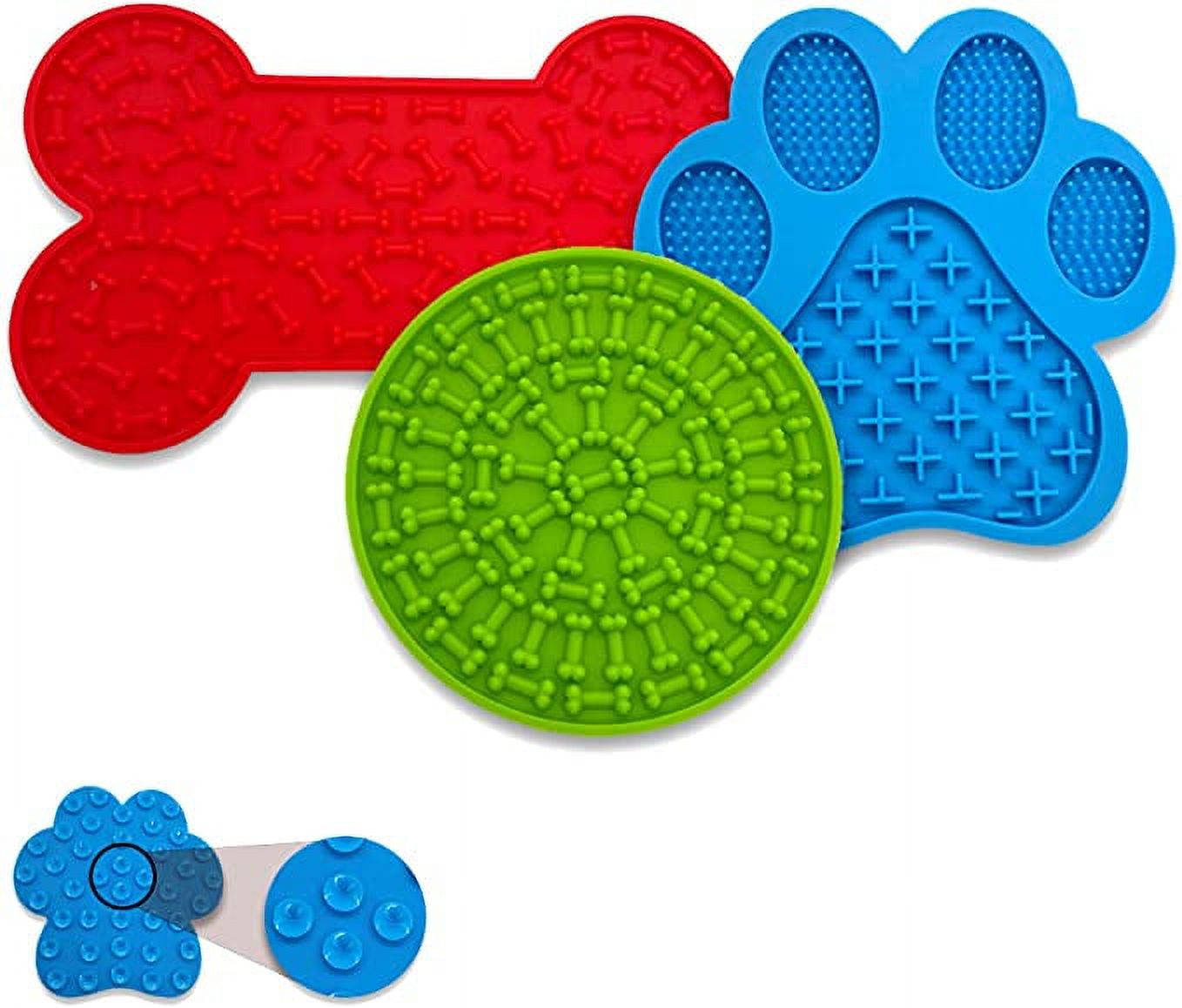 ECOUR 3 Pack Lick MAT for Dogs & Cats Slow Feeders for Boredom
