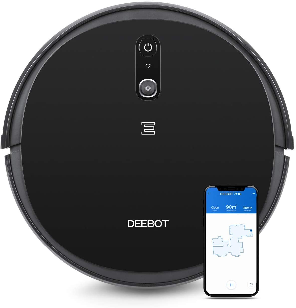 ECOVACS DEEBOT 711S Robot Vacuum Cleaner with App, 130 Minute Battery Life - image 1 of 6