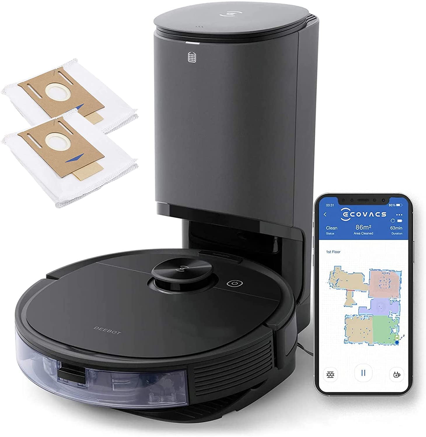 【おすすめ】 Box Open ECOVACS robotic - cleaner Vacuum - PRO+ N8 DEEBOT 掃除機・クリーナー