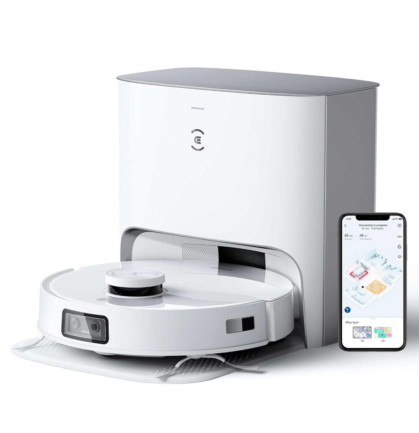 ECOVACS DEEBOT OZMO T10 (要確認) ECOVACS Robot Vacuum and Mop with Auto-Empty, AIVI 3.0, OZMO