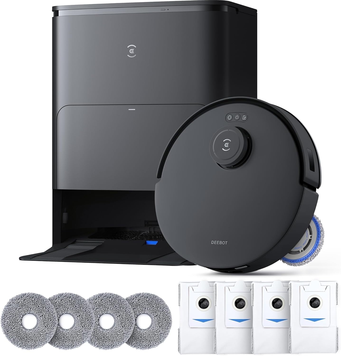 ECOVACS DEEBOT T30S Care Robot Vacuum & Mop - 11000Pa, ZeroTangle, TruEdge Mopping, Self-Emptying, Auto-Mop Lifting