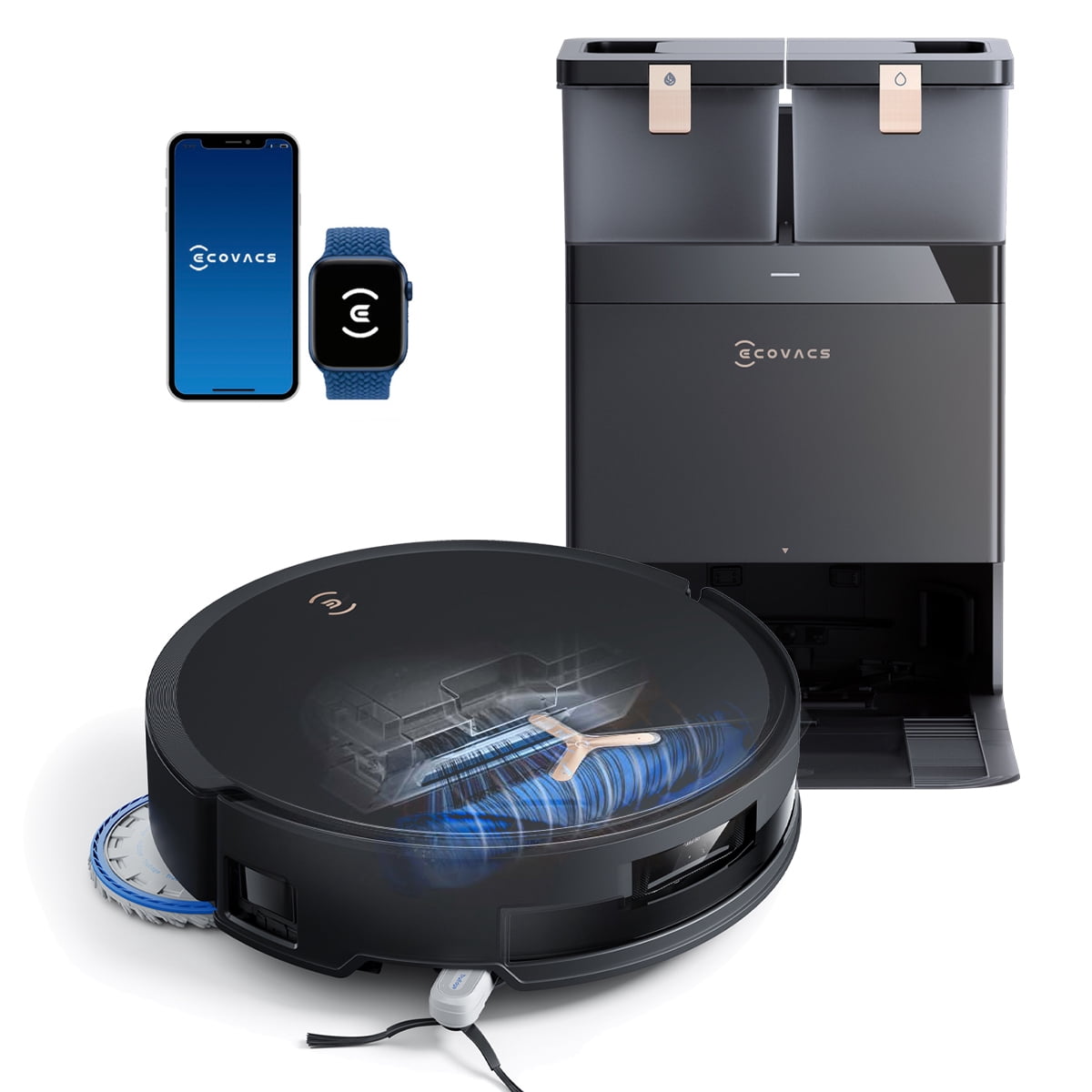 ECOVACS T50 MAX PRO Omni Robot Vacuum and Mop, 18,500Pa Suction