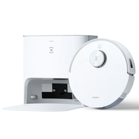 ECOVACS Robotics - DEEBOT T10+  Robot Vacuum & Mop with Auto Empty, Laser Mapping, AI Object Recognition - WHITE