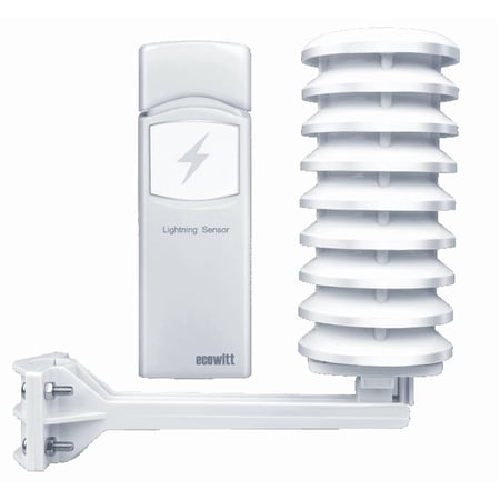 Ecowitt WH57 Wireless Lightning Detector with Solar Radiation Shield, Weather Monitoring Sensor – Not for separate application
