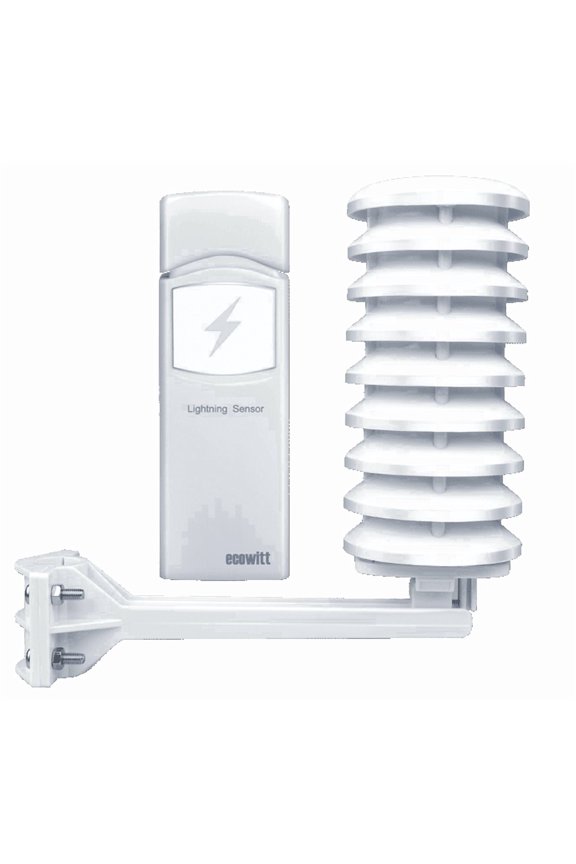 WH57 Wireless Lightning Detector with Solar Radiation Shield, Weather Monitoring Sensor Not for separate application