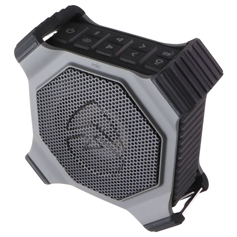 ECOXGEAR EcoEdge+ Waterproof Bluetooth LED Lit Speaker - Gray 