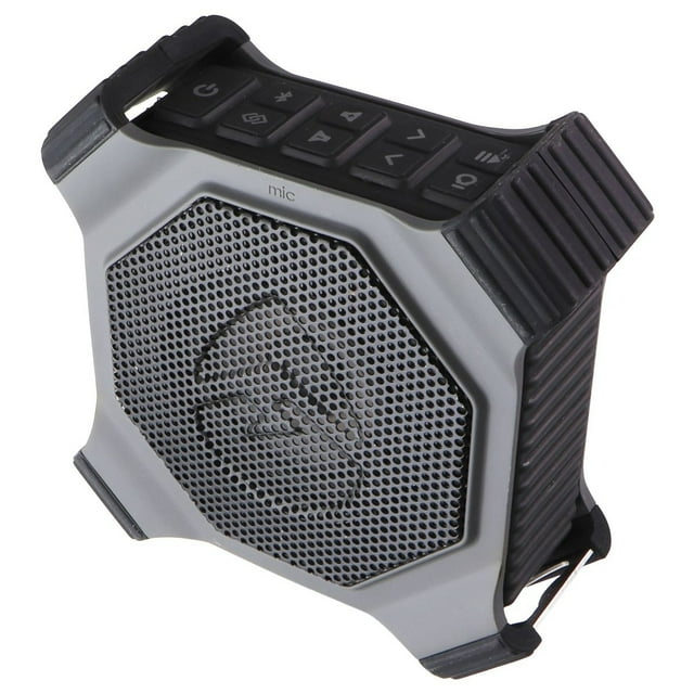 ECOXGEAR EcoEdge+ Waterproof Bluetooth LED Lit Speaker - Gray (Very Good)