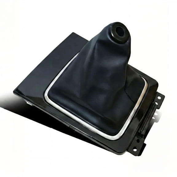 ECP-AUTOTEILE Center Console Gear Shift Panel Bezel Assy Cover Compatible with 2008-2015 Lancer Evolution EVO X GSR Manual Only Shifter Boot Retainer Gloss Blacked-out ABS Plastic