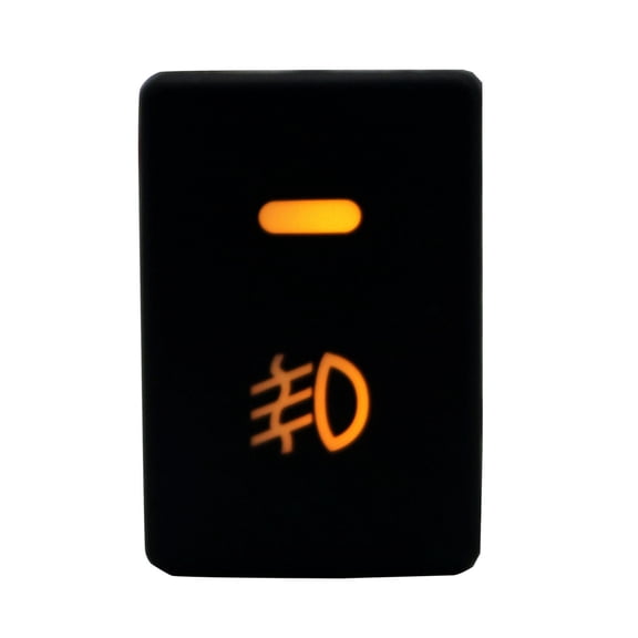 ECP-AUTOTEILE Factory Style 4Pole 12V On-Off Push Button Switches w/Custom Orange LED Indicator Lights 200 Series, Including Wiring Wire Harness Adapter, 32.5mmx22mm,LED Light, DRL,Fog Lights etc