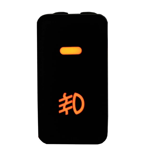 ECP-AUTOTEILE Factory Style 4Pole 12V On-Off Push Button Switches w/Orange LED Indicator Lights 200 Series, Including Wiring Wire Harness Adapter, 39mm x 21mm,LED Light, DRL,Fog Lights etc