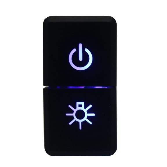 ECP-AUTOTEILE Power on/Light System Dual Pushbutton Car Fog Switches w/Blue,Green Dual-Color LED Background Indicators 1.53''x0.78"