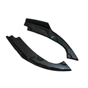 ECP-AUTOTEILE Rear Bumper Corner Splitter Panels Compatible with Civic Ex-l ,Ex, Sport,Touring,Dx,I-style FC1 Sedan 4-Dr 2016-2021 Lower Guard Chin Fin Carbon Look,Euro Type