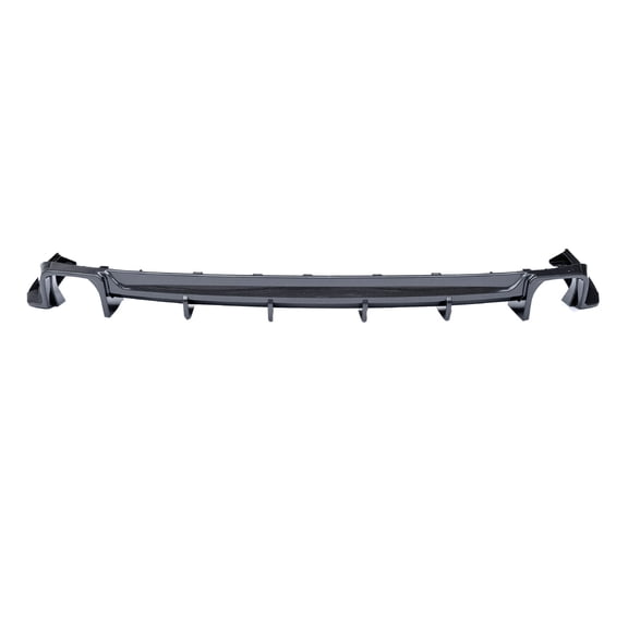 ECP-AUTOTEILE  Rear Bumper Diffuser w/Corner Splitter Panel Compatible with 2022-2025 Civic Sedan Ex,Si,Touring FE1 / FE2 4DR 11th Gen Carbon Fiber Weave Look Lower Chin Euro Ultimate Fin Type