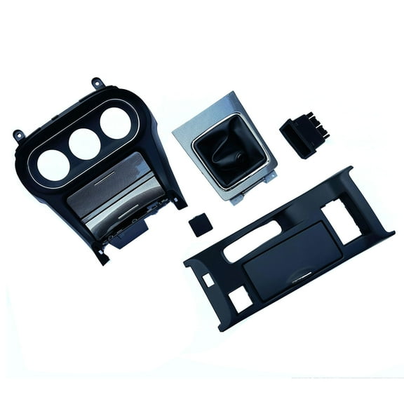 ECP-AUTOTEILE fit for 08-15 Lancer EVO X GSR A/C Dash Bezel w/Shifter Panel,Cup Holder,Car Storage Change Box