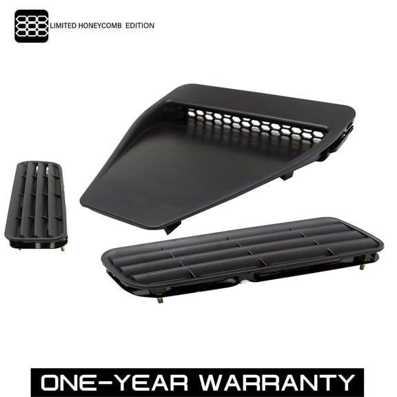 ECP-AUTOTEILE fit for 2008-2017 Lancer Evolution EVO X CZ4A CJ,CY,CF Hood Bonnet Vents Ducts Honeycomb Insert Matte Black Finish