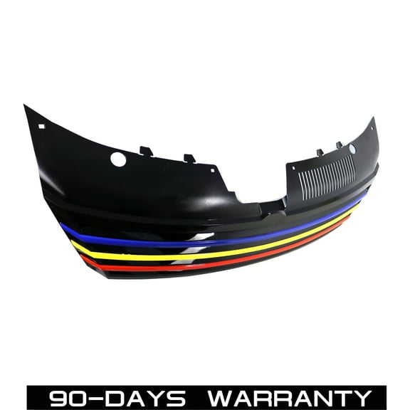 ECP-AUTOTEILE fit for 14-17 CC 358 Upper Replacement Euro Badgeless Grille Grill Gloss Blacked-out/Tri-color