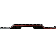 ECP-AUTOTEILE fit for 17-21 Civic Hatchback FK7 Car Rear Chin Bumper Diffuser Kit Red Trim/Black Textured