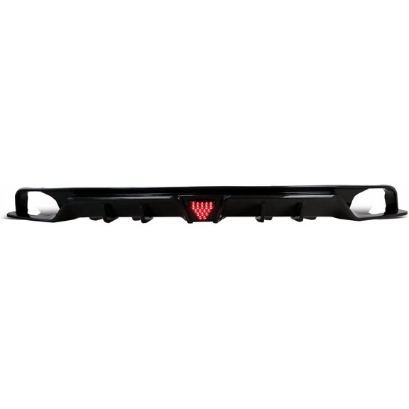 ECP-AUTOTEILE fit for 22-25 Civic Sedan Ex,Si,Touring FE1 / FE2 4DR 11th Gen Rear End Bumper Diffuser Carbon Look FE180