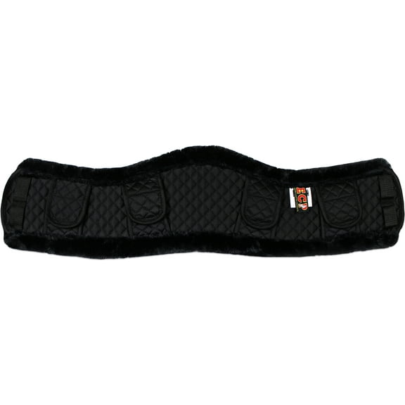 ECP Faux Shearling Contoured Girth Cover 30 Inches Black