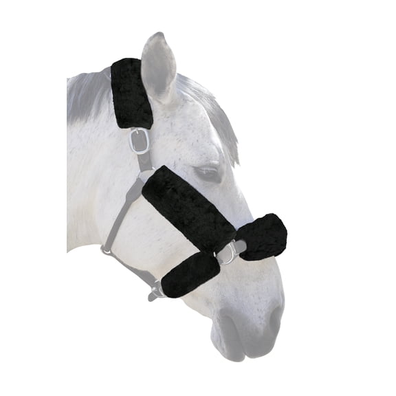 ECP Merino Sheepskin Halter Fleece Set, 6 Pieces Black