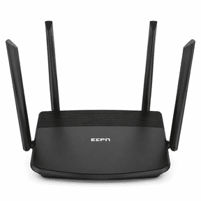 ECPN W6 AX1800 WiFi 6 Router, 1800Mbps Dual-Band Wireless Router with Easy Mesh, WPA3, 5 Gigabit Ethernet Ports, MU-MIMO, OFDMA, Beamforming, 4 x 5dBi Antennas, Black