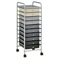 thumbnail image 1 of ECR4Kids 10-Drawer Value Mobile Storage Utility Cart, Craft Organizer, Grey Ombre, 1 of 8