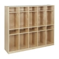 thumbnail image 1 of ECR4Kids 10-Section Storage Coat Locker with 10 Tray Compartments, Classroom Furniture, Natural, 1 of 9