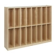 thumbnail image 1 of ECR4Kids 16-Section Slim-Fit Classroom Storage Coat Locker, Kids Furniture, Natural, 1 of 9