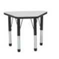 thumbnail image 1 of ECR4Kids 18in x 30in Trapezoid Dry-Erase Thermo-Fused Adjustable Activity Table Black/Black - Chunky Leg, 1 of 2