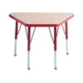 thumbnail image 1 of ECR4Kids 18in x 30in Trapezoid Everyday T-Mold Adjustable Activity Table Maple/Red - Standard Swivel, 1 of 2