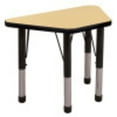 thumbnail image 1 of ECR4Kids 18in x 30in Trapezoid Premium Thermo-Fused Adjustable Activity Table Maple/Black/Black - Chunky Leg, 1 of 2