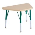 thumbnail image 1 of ECR4Kids 18in x 30in Trapezoid Premium Thermo-Fused Adjustable Activity Table Maple/Maple/Green - Standard Swivel, 1 of 2