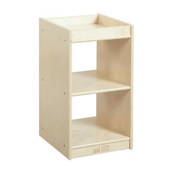 ECR4Kids 2-Cube Vertical Storage Cabinet, Natural