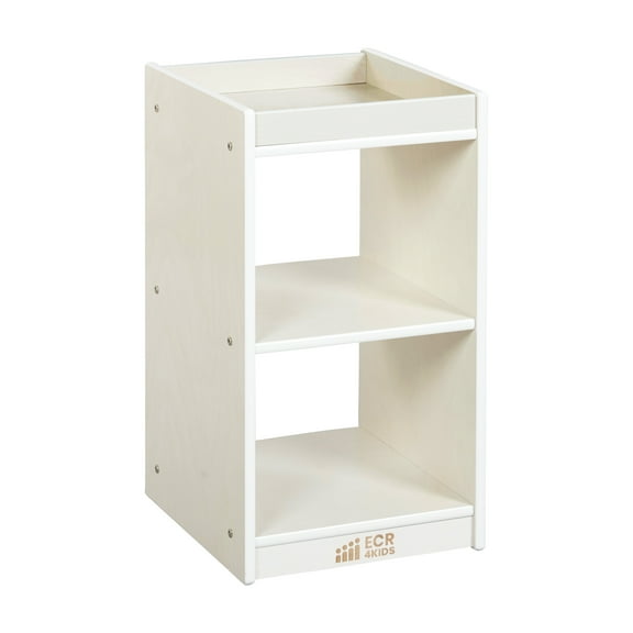 ECR4Kids 2-Cube Double-Sided Vertical Storage Organizer, Classroom Furniture, White Wash