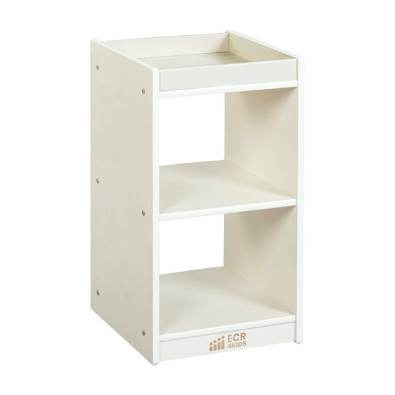 ECR4Kids 2-Cube Double-Sided Vertical Storage Organizer, Classroom Furniture, White Wash