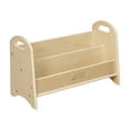 thumbnail image 1 of ECR4Kids 2-Shelf Tabletop Book Display with Handles, 24in, Beginner Bookshelf, Natural, 1 of 9