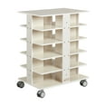 thumbnail image 1 of ECR4Kids 20-Compartment Mobile Storage Tower, 5x4, White Wash, 1 of 9