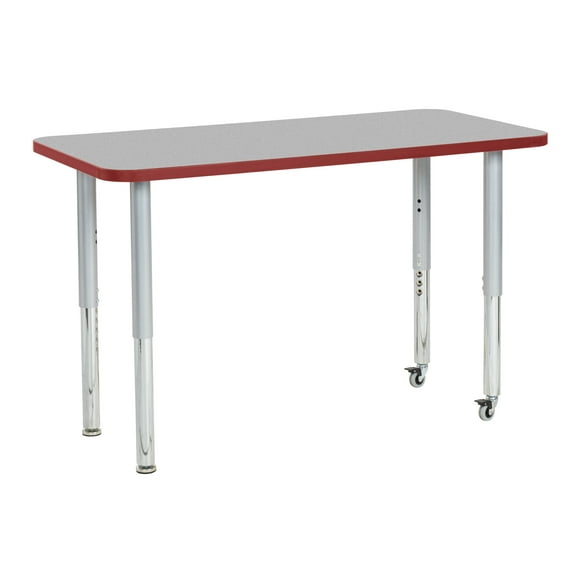 ECR4Kids 24"x48" Rectangular Contour Adjustable Table w/ Super Leg