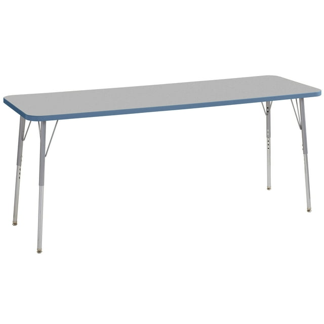 ECR4Kids 24"x72" Rectangular Contour Adjustable Activity Table