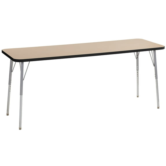 ECR4Kids 24"x72" Rectangular Contour Adjustable Activity Table