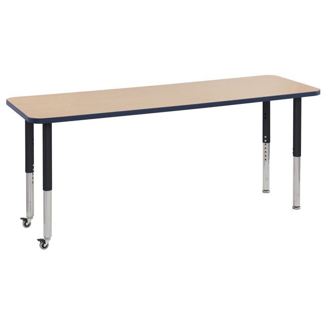 ECR4Kids 24"x72" Rectangular Thermo-Fused Activity Table w/ Super Leg