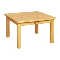 ECR4Kids 24in x 24in Square Hardwood Table with 14in Legs, Kids Furniture, Honey