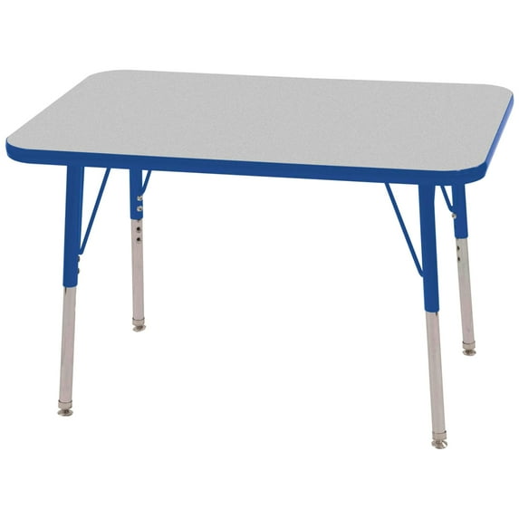 ECR4Kids 24in x 36in Rectangle Everyday T-Mold Adjustable Activity Table Grey/Green - Toddler Ball