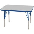 thumbnail image 1 of ECR4Kids 24in x 36in Rectangle Everyday T-Mold Adjustable Activity Table Grey/Red - Standard Ball, 1 of 4