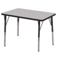 thumbnail image 1 of ECR4Kids 24in x 36in Rectangle Premium Thermo-Fused Adjustable Activity Table Grey/Black/Black - Standard Swivel, 1 of 4